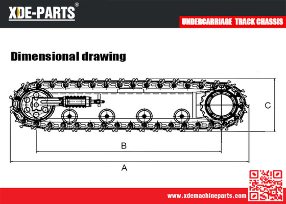 Bajocarril excavadora mini excavadora rastreador chasis de pista de acero proveedor